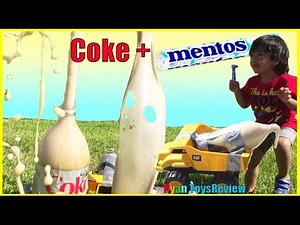 DIET COKE AND MENTOS EXPERIMENT CHALLENGE Easy science experiment for kids