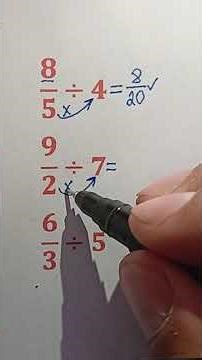 How to Divide a Fraction by a Whole Number #maths #mathematica #mathematics #mathtrick