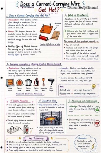 Electricity Magnetic And Heating Effects Class 8 Science Notes chapter 5 #ncert #notes #science