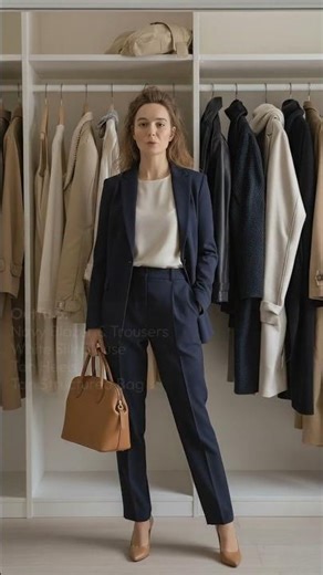 Fall Workwear Capsule Wardrobe 2025 | Navy & Tan Outfit Tutorial