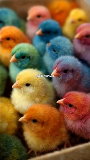 WOW! Dreamy Colorful Chicks 🌈🐥 Cutest Little Moments Ever! ✨ #birds #adorablechicks #chicks