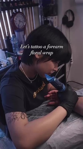 Iris Floral Wraparound Tattoo for Ewelina