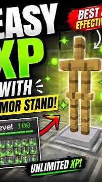 Easy XP Trick With Armor Stand in Minecraft! ⚡ (100% Working)