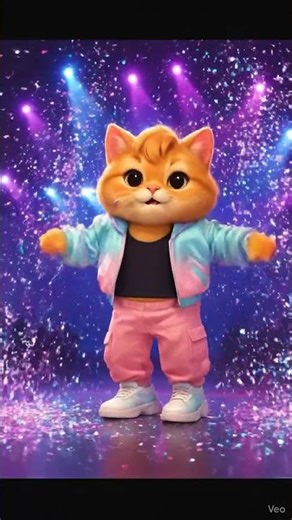 Catwave Glitter Spin | Cute Cat Dance Animation With Sparkling Spin Moves