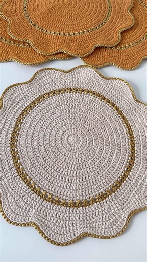 Clica no texto acima ⬆️ Sousplat de crochê passo a passo