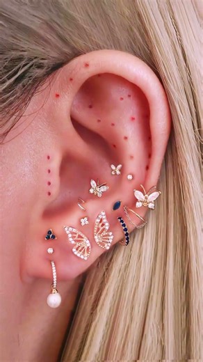 100 Piercing | best piercing design #piercing #earrings #trending #viralvideo #shorts