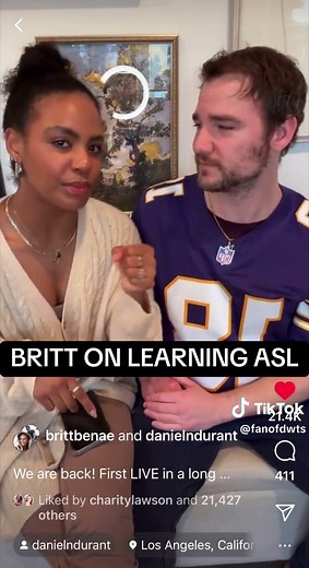So amazing! ❤️ @Britt Stewart #brittstewart #danieldurant #dwts #dancingwiththestars #brittanddaniel #asl