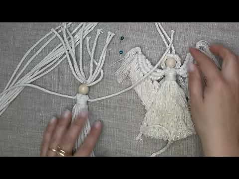 Tutorial macrame the Christmas Angel | Free macrame angel patterns | Modern Christmas decor