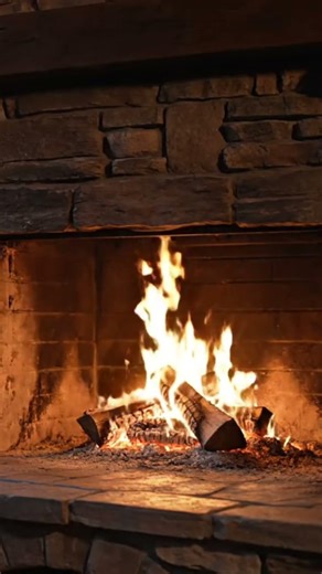 ❄️🔥Winter Fireplace Vibes Cozy Loop #cozynights #fireplace #burningfireplace #relax #shorts