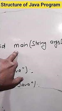 Structure of Java Program | Java Tutorial For Beginners #java #javaprogramming #javatutorial