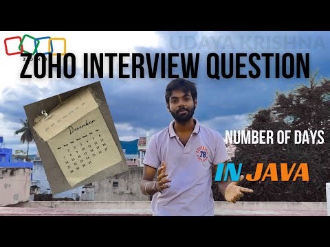 Days Between Two Dates in Java | No Date API | Zoho Interview Problem
