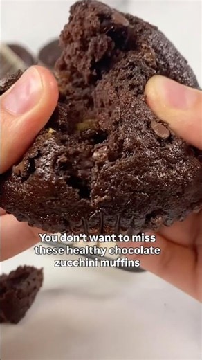 Healthy Chocolate Zucchini Muffins👩‍🍳No oil or Butter So Moist