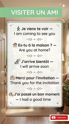 Rendre visite à un ami en anglais #anglaisdébutant#english #englishlearning #anglaisfacile #french