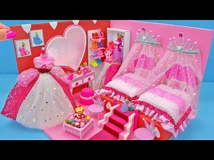 DIY Miniature Pink Dollhouse for Princess ~ Barbie Doll Dress and more