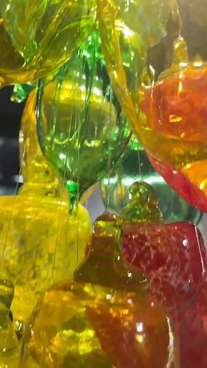 🔥 We’re swimming in blown glass chilli peppers—here’s why! These colourful ornaments are one of the very first things our apprentices learn to make. Each one is crafted by rolling molten crystal into coloured glass and shaping it into a pepper—because no two peppers are alike, they’re perfect for learning! A green glass loop is added to finish them off, making them ready to hang. They’re surprisingly great quality—but honestly, we have so many and it’s hard to tell the ‘firsts’ from the ‘second