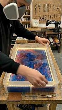 Galaxy Epoxy Table Pour 🌌 This Looks Like Space! (Satisfying Resin Art Transformation)