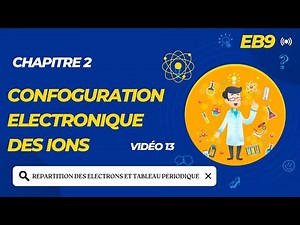 Classe EB9: Vidéo 13: chapitre 2 : Répartition des électrons : configuration électronique des ions.