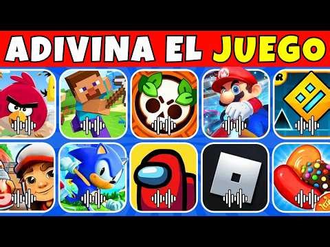 Adivina 40 JUEGOS Por La CANCIÓN😱Mario bros❤️Minecraft💚Sonic💙Pacman❤️Fnaf🐻🎤