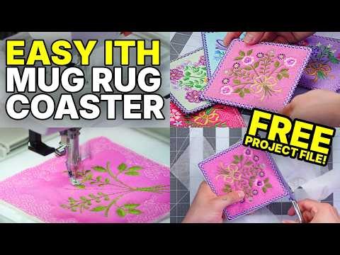 How to Make a Janet Sansom Mug Rug With Your Embroidery Machine (Step by Step)
