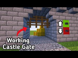 Minecraft : How to build a Working Castle Gate -(Easy)