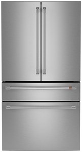 Cafe 28.7 Cu. Ft. Smart 4-Door French Door Refrigerator with Dual-Dispense AutoFill Pitcher 36-Inch Wide in Stainless Steel with Brushed Stainless - CGE29DP2TS1