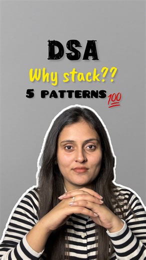 Anjali Kumari | When to use stack data structure??? This video will explain you exactly what you need to focus. If this video really helped you then... | Instagram