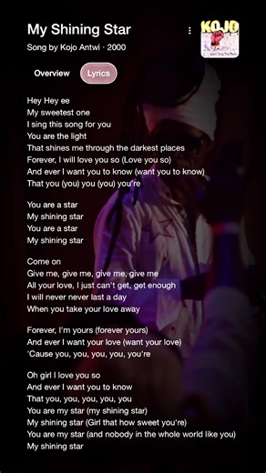 Kojo Antwi My Shining Star Lyrics