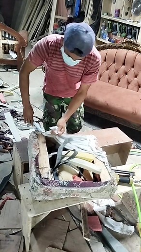 Repairing old chairs 🛋️🔨🪡 #furniture #repair | Firman