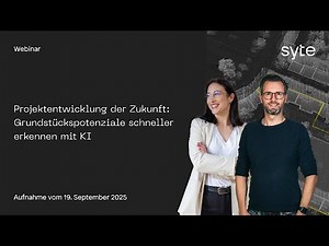 Webinar | Projektentwicklung der Zukunft: Grundstückspotenziale schneller erkennen mit KI