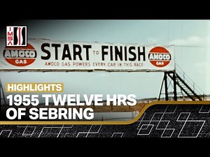 1955 Twelve Hours of Sebring | Highlights | From ORIGINAL 16mm Film News Coverage