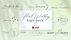 Floral Wedding Logo Vol. 3