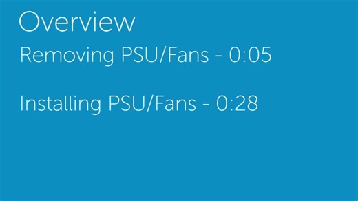 How to Remove and Install Fans and PSU for Dell Networking™ S5000