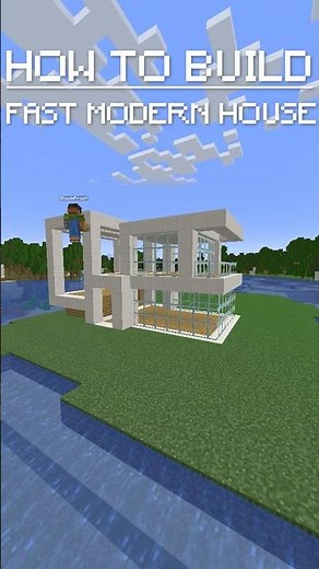 Minecraft - How to build a Fast Modern House SHORTY #minecraft #minecraftbuilding #minecrafttutorial