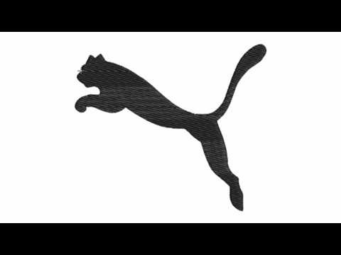Puma Cat Logo Embroidery Design