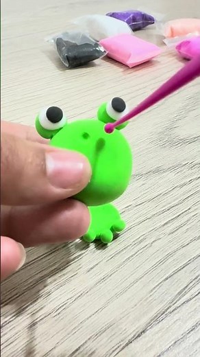 Cute Green Frog Clay Tutorial | DIY Clay Animal clay#airdryclay#clayart