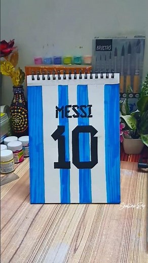 How to Draw Lionel Messi Jersey #10 🇦🇷⚽💙✨ #shortsfeed #art #messi #drawing #fifa #fifaworldcup2026