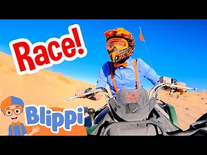 Blippi Desert Race Adventure | Vehicles For Children | Educational Videos For Kids