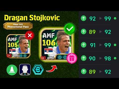 Dragan Stojkovic 106 BEST TRAINING with Booster, Max Level, Player Progression eFootball 2026