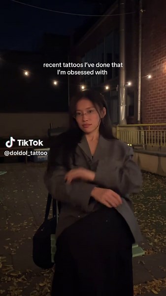 Beautiful Dolphin, Dragon, and Floral Tattoos