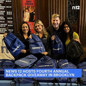 NEWS 12 GIVES BACK: Hundreds of students got some fresh new gear from News 12 today as they get ready to head back to the classroom this fall. https://bit.ly/3yzifqn | News 12 Brooklyn