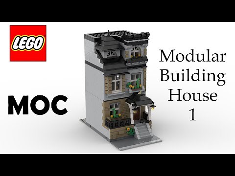 Lego MOC - Modular Building House 1 - Digital Speed Build