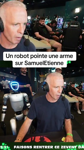 Un robot sur ZEvent 2025 avec Samuel Etienne
