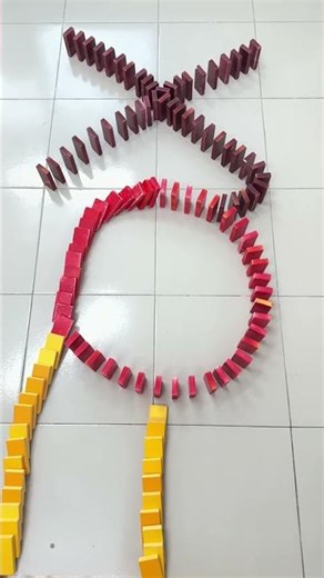 ⭕More than 10,000 dominoes made of cards #domino #shorts #dominoshorts