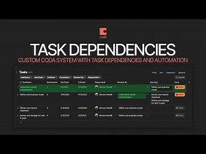 How to setup a task management system with dependencies in Coda (with free Coda doc)