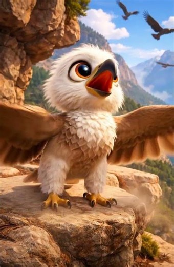 Baby Griffon Vulture’s First Look at the World 🐣🦅 #BabyVulture #GriffonVulture #CuteAnimals