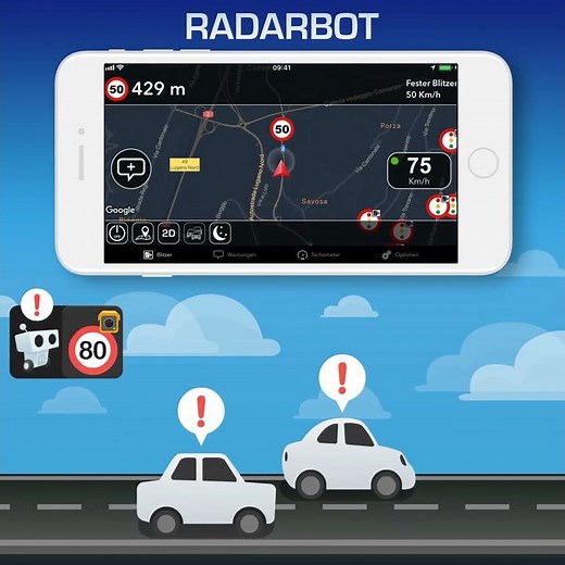 Radarbot: Blitzer Radarwarner Gratis