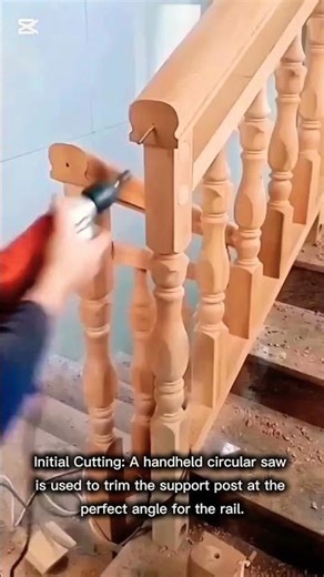 Masterful Wooden Handrail Craftsmanship
