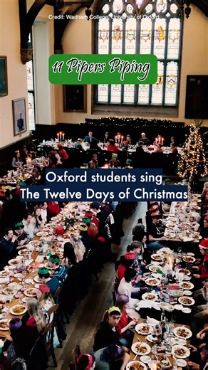 The University of Oxford on Instagram: "Students at @wadhamoxford in the festive spirit 🤶 🎬 | Wadham College #oxforduniversity #12daysofchristmas"