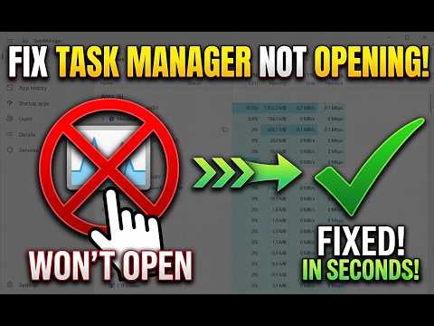How to Fix Task Manager Not Opening in Windows 10/11 (2026+)