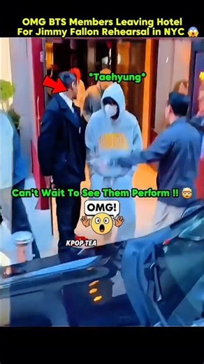 OMG😱BTS Ot7 Going For Rehearsal Jimmy Fallon Newyork #btsshorts#btsarmy#bts#taehyung#jungkook#jimin